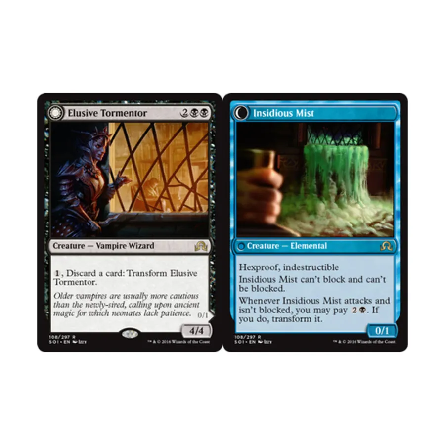 CCG Неуловимый мучитель // Коварный туман (R), MTG - Shadows Over Innistrad
CCG Неуловимый мучитель // Коварный туман (R), MTG - Shadows Over Innistrad