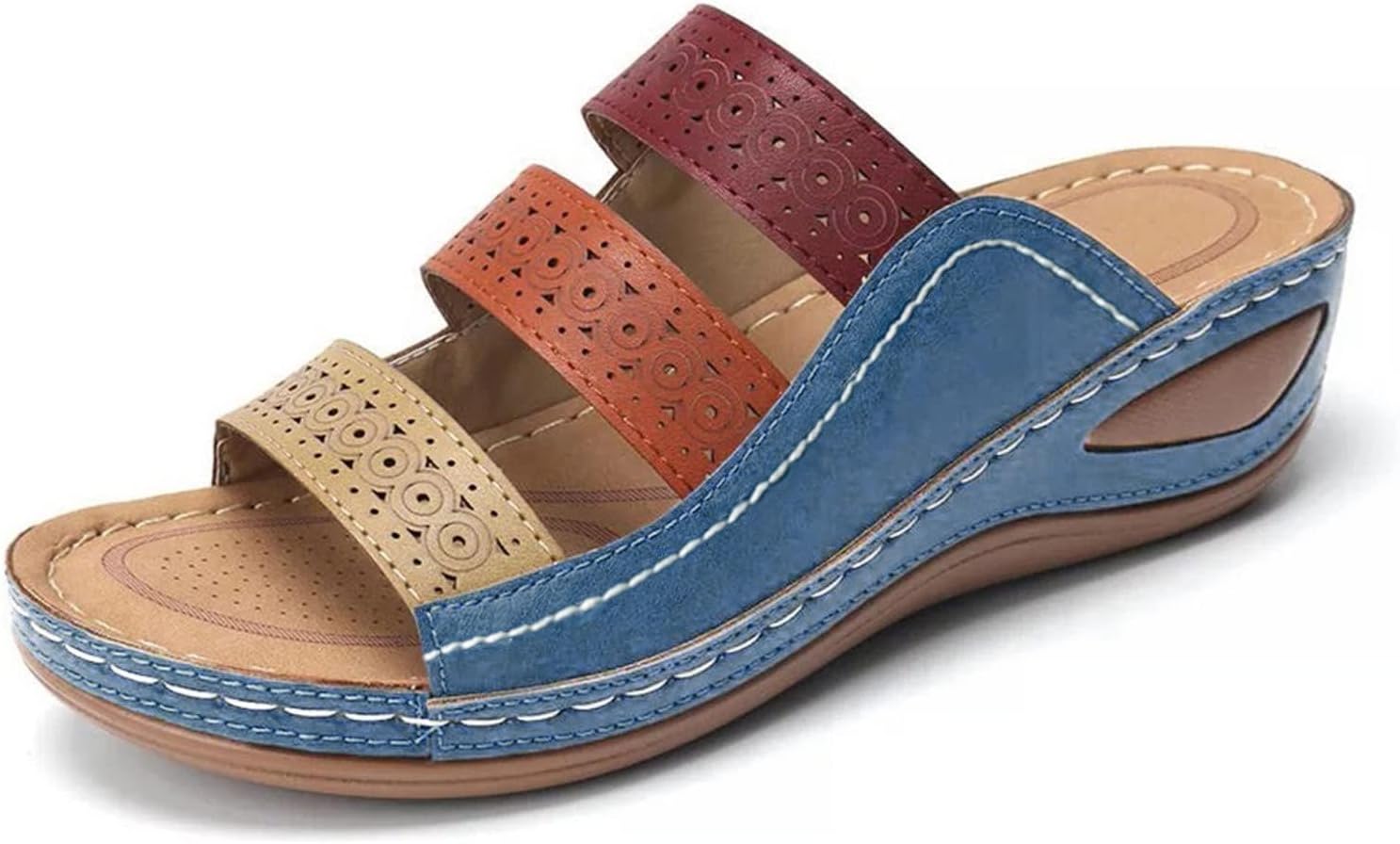 Ортопедические сандалии на танкетке для женщин, летние винтажные бохо сандалии с открытым носком, с вырезами, платформой, пляжные удобные повседневные низкие сандалии на танкетке, шлепанцы для ходьбы Generic, синий
Ортопедические сандалии на танкетке для женщин, летние винтажные бохо сандалии с открытым носком, с вырезами, платформой, пляжные удобные повседневные низкие сандалии на танкетке, шлепанцы для ходьбы Generic, синий