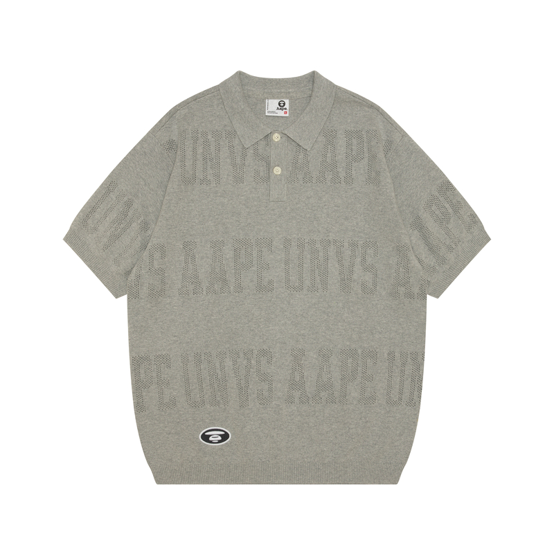 Футболка-поло A Bathing APE с перфорированным логотипом Aape, серый
Футболка-поло A Bathing APE с перфорированным логотипом Aape, серый