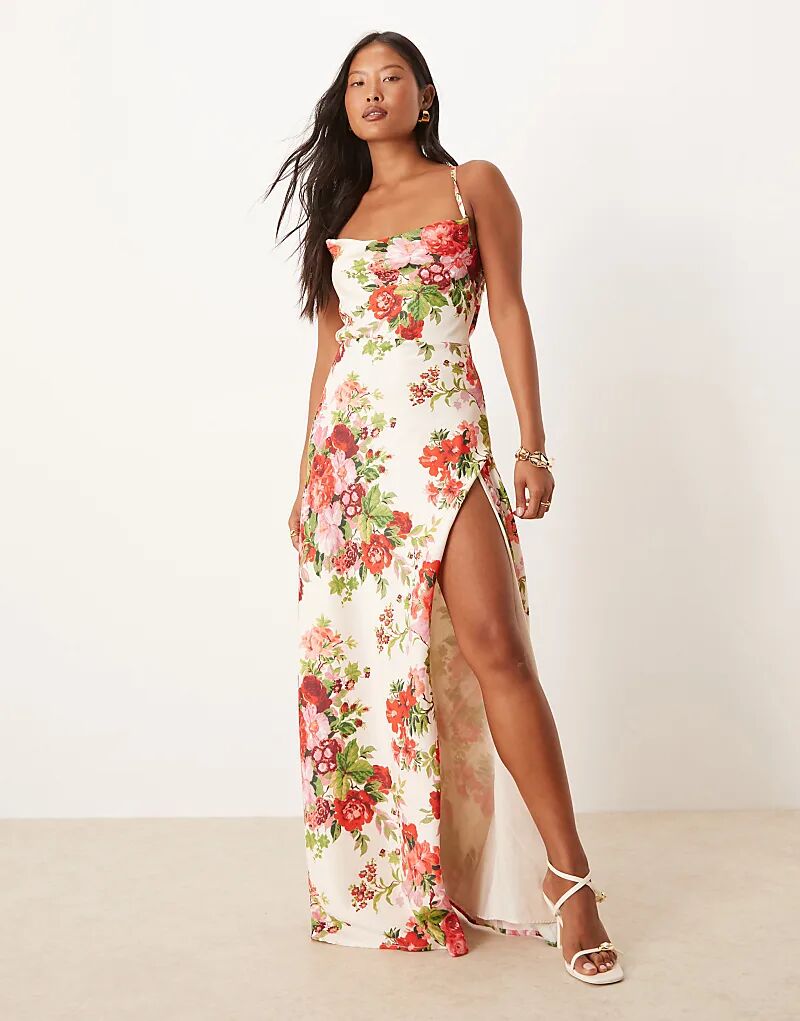 Платье макси Hope & Ivy Petite с воротником-хомутиком, перекрестной спинкой и разрезом на бедре, с белыми и красными цветами
Платье макси Hope & Ivy Petite с воротником-хомутиком, перекрестной спинкой и разрезом на бедре, с белыми и красными цветами