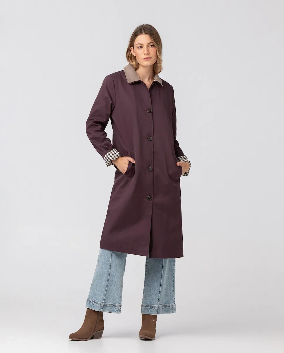 Женский водонепроницаемый тренч с вельветовым воротником Noon, бордовый
Женский водонепроницаемый тренч с вельветовым воротником Noon, бордовый