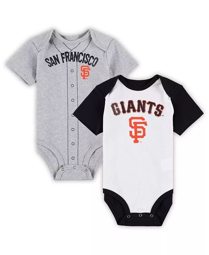 Комплект из двух боди Little Slugger для мальчиков и девочек, белый, серый, с надписью San Francisco Giants Outerstuff
Комплект из двух боди Little Slugger для мальчиков и девочек, белый, серый, с надписью San Francisco Giants Outerstuff