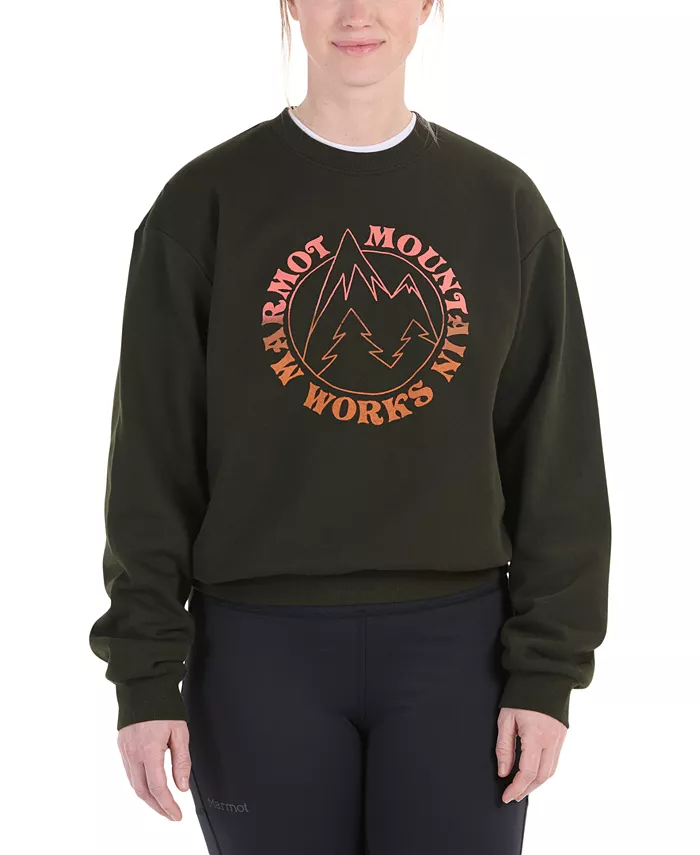 Женская толстовка Retro Mountain с круглым вырезом и свободным кроем Marmot, зеленый
Женская толстовка Retro Mountain с круглым вырезом и свободным кроем Marmot, зеленый
