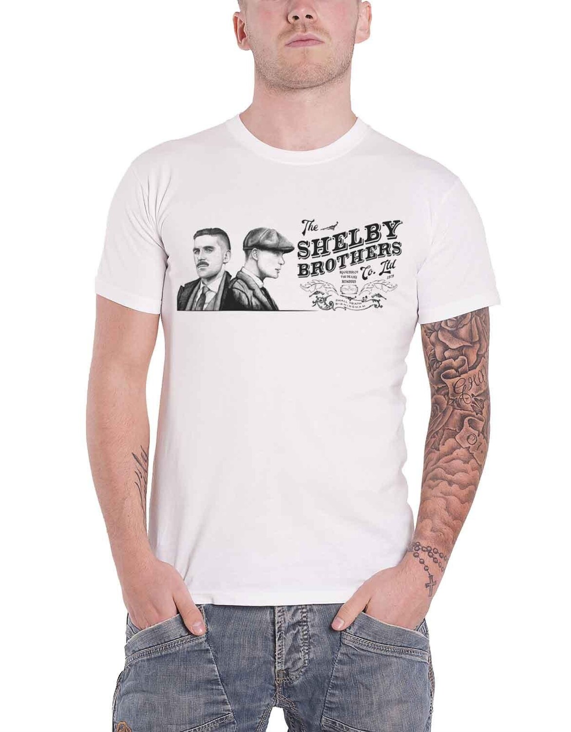 Футболка с пейзажем Shelby Bros Ltd. Peaky Blinders, белый 
Футболка с пейзажем Shelby Bros Ltd. Peaky Blinders, белый