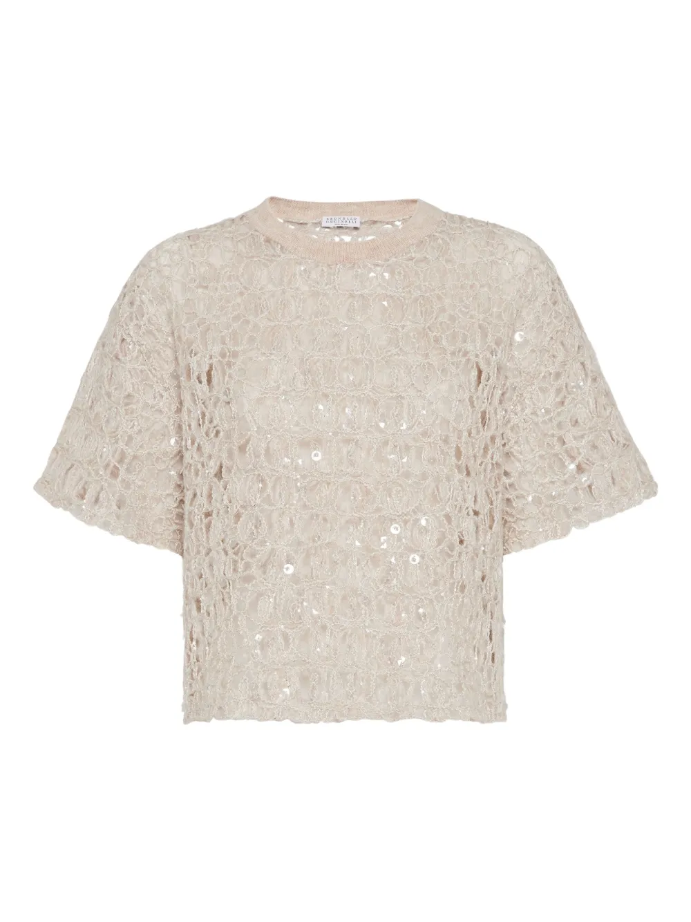 Футболка с пайетками Brunello Cucinelli, нейтральный
Футболка с пайетками Brunello Cucinelli, нейтральный