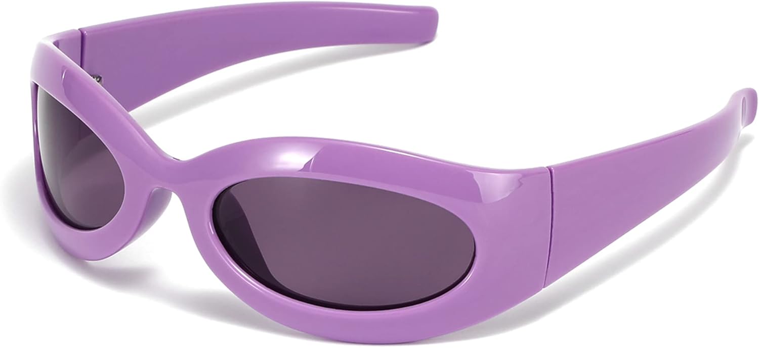 Солнцезащитные очки Cyxus Y2k овальной формы для женщин, футуристические солнцезащитные очки с обтекаемой формой для женщин и мужчин, модные спортивные солнцезащитные очки Swift Oval 1084, 10 - Oval Purple Y2k Sunglasses
Солнцезащитные очки Cyxus Y2k овальной формы для женщин, футуристические солнцезащитные очки с обтекаемой формой для женщин и мужчин, модные спортивные солнцезащитные очки Swift Oval 1084, 10 - Oval Purple Y2k Sunglasses