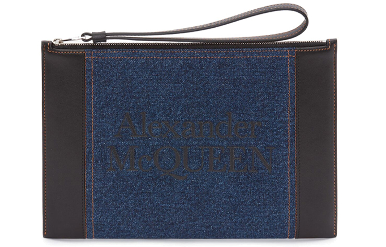 Джинсовая сумка-клатч среднего размера с кожаными вставками мужская синяя Alexander McQueen
Джинсовая сумка-клатч среднего размера с кожаными вставками мужская синяя Alexander McQueen