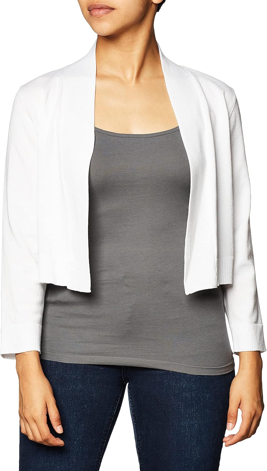 Женский трикотажный жакет Calvin Klein с рукавом 3/4, White Knit
Женский трикотажный жакет Calvin Klein с рукавом 3/4, White Knit