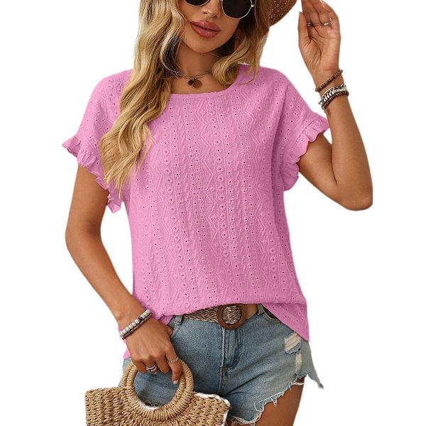 Женская блузка с кружевными рукавами и рюшами для летнего отдыха Yesfashion, Bright Pink
Женская блузка с кружевными рукавами и рюшами для летнего отдыха Yesfashion, Bright Pink