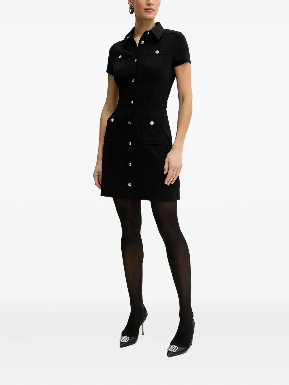 Мини-платье с накладными карманами GUESS USA, черный 
Мини-платье с накладными карманами GUESS USA, черный