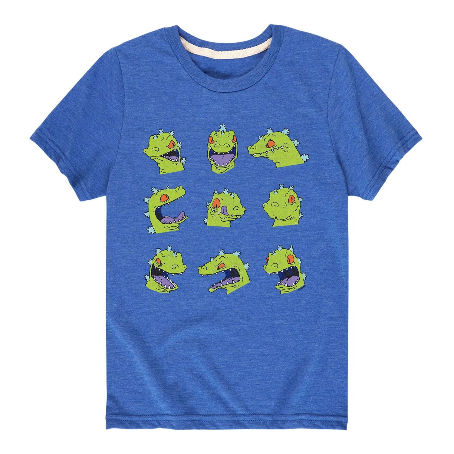 Футболка с рисунком Rugrats Reptar Heads для мальчиков 8–20 лет Nickelodeon, синий 
Футболка с рисунком Rugrats Reptar Heads для мальчиков 8–20 лет Nickelodeon, синий