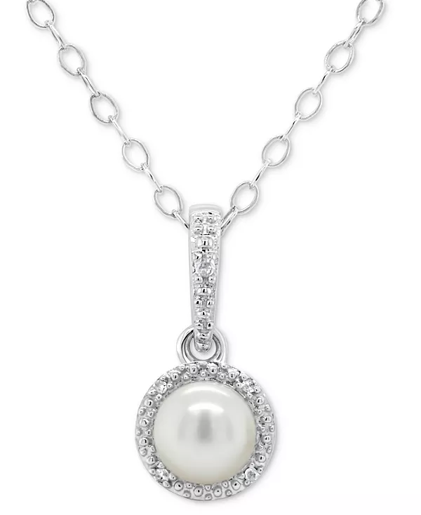 Ожерелье с подвеской 18 дюймов из стерлингового серебра (также из оникса, бирюзы и лабрадорита) с культивированным пресноводным жемчугом и бриллиантами Macy'S, pearl
Ожерелье с подвеской 18 дюймов из стерлингового серебра (также из оникса, бирюзы и лабрадорита) с культивированным пресноводным жемчугом и бриллиантами Macy'S, pearl