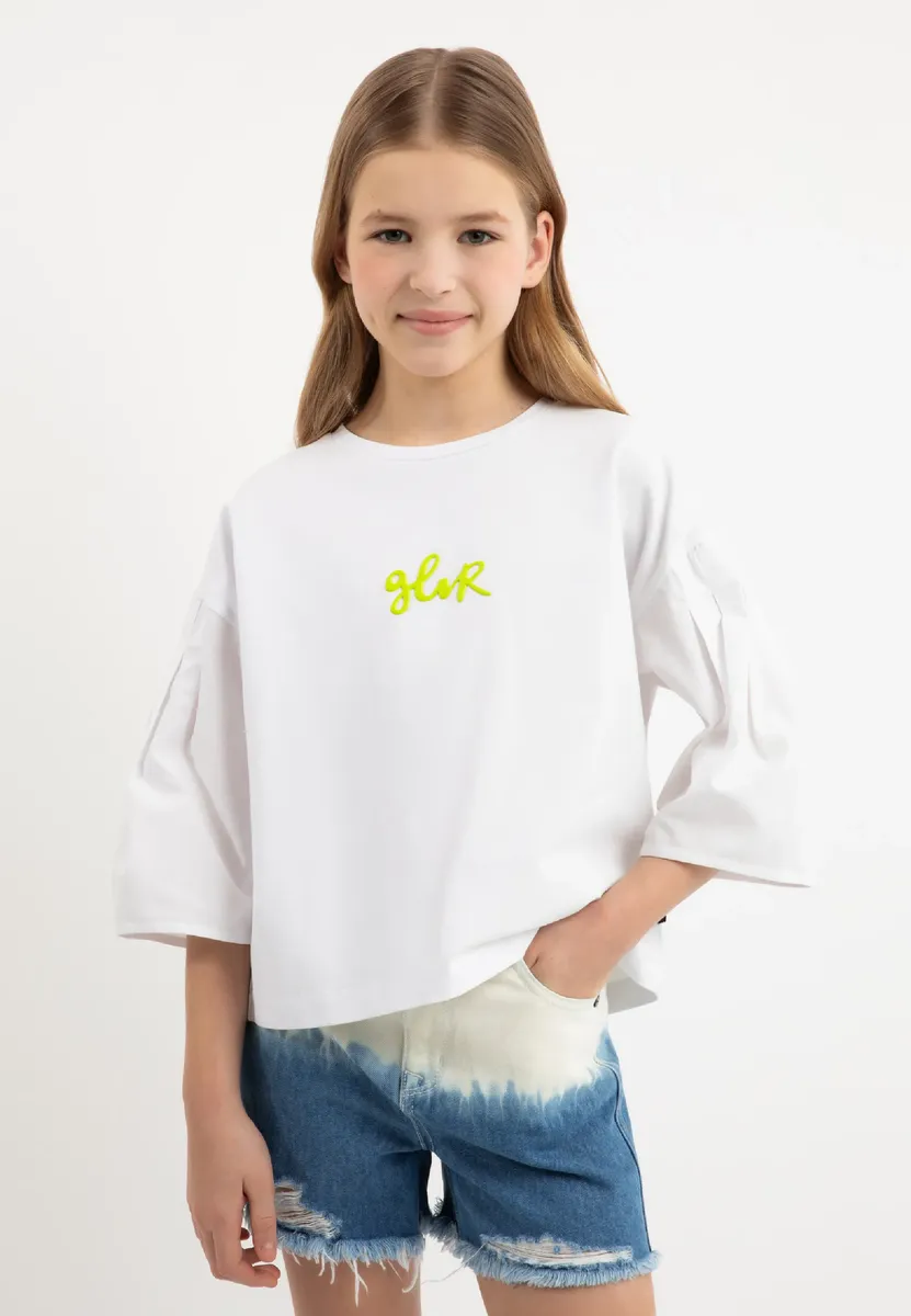 Футболка Gulliver с объемными рукавами, белый
Футболка Gulliver с объемными рукавами, белый