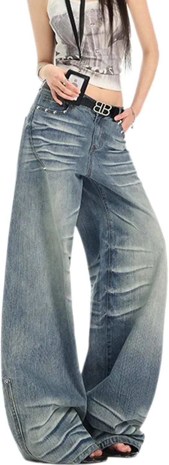 Джинсы Washed Denim с вышивкой и широкими штанинами LREUIP
Джинсы Washed Denim с вышивкой и широкими штанинами LREUIP