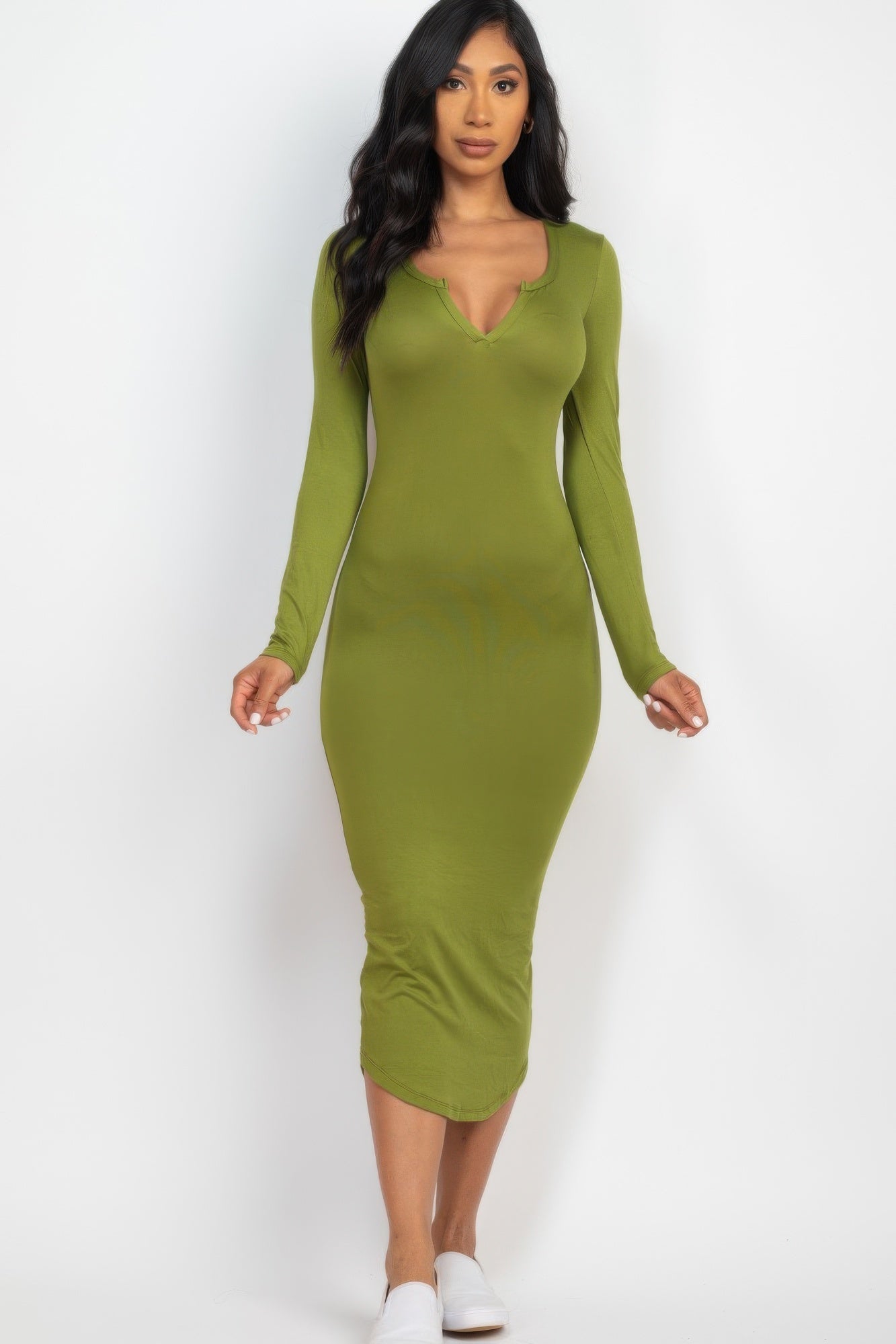 FASHNZFAB женское платье миди с разрезом на шее и длинными рукавами, цвет olive branch
FASHNZFAB женское платье миди с разрезом на шее и длинными рукавами, цвет olive branch