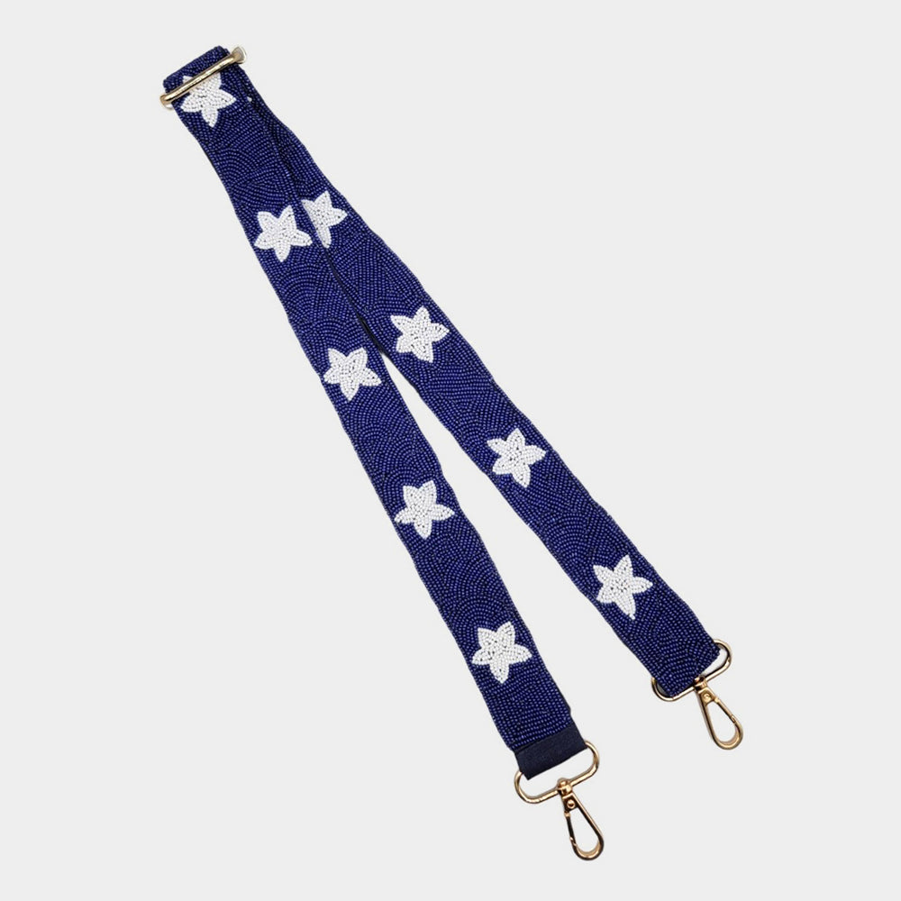 Бахромчатый ремешок для сумки со звездами из бисера FASHNZFAB, темно-синий
Бахромчатый ремешок для сумки со звездами из бисера FASHNZFAB, темно-синий