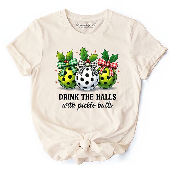 Футболка Drink the halls with pickle balls, смешная рождественская футболка Ornamentallyyou, Natural
Футболка Drink the halls with pickle balls, смешная рождественская футболка Ornamentallyyou, Natural