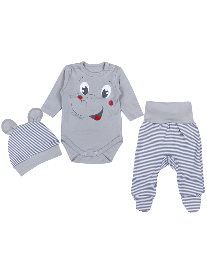 TupTam Детский комплект одежды: боди с длинными рукавами, штанишки, шапочка, 3 предмета, серый цвет
TupTam Детский комплект одежды: боди с длинными рукавами, штанишки, шапочка, 3 предмета, серый цвет