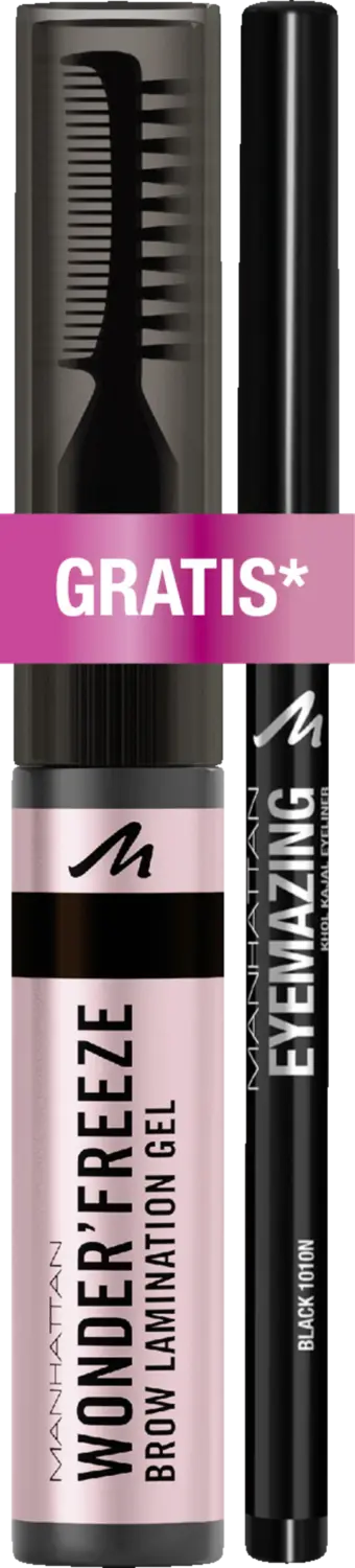 Гель для бровей Manhattan Wonder Freeze Brow Lamination Gel 004 Deep Brown & Eyemazing Kajal Eyeliner 1010N black
Гель для бровей Manhattan Wonder Freeze Brow Lamination Gel 004 Deep Brown & Eyemazing Kajal Eyeliner 1010N black