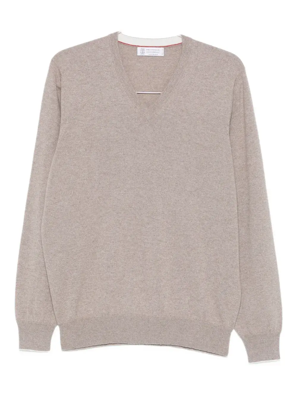 Кашемировый свитер с V-образным вырезом Brunello Cucinelli, нейтральный
Кашемировый свитер с V-образным вырезом Brunello Cucinelli, нейтральный