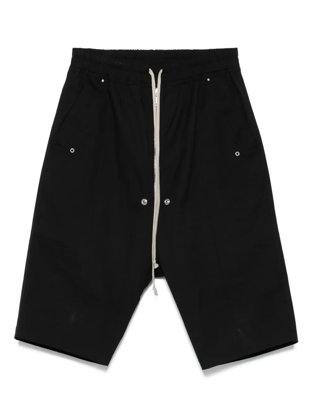 Шорты с кулиской и карманами Rick Owens, черный 
Шорты с кулиской и карманами Rick Owens, черный