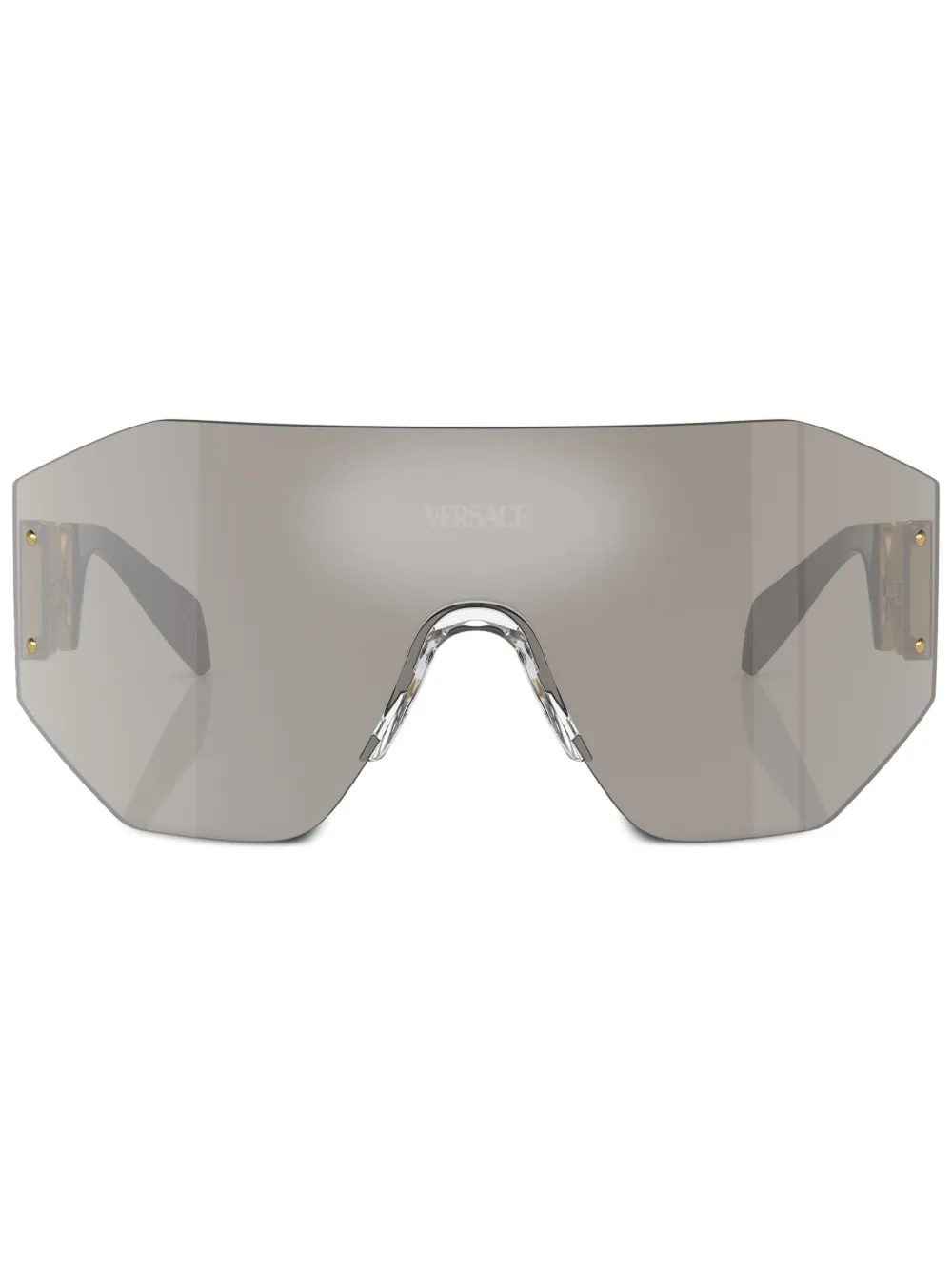 Солнцезащитные очки в массивной оправе Versace, серый
Солнцезащитные очки в массивной оправе Versace, серый