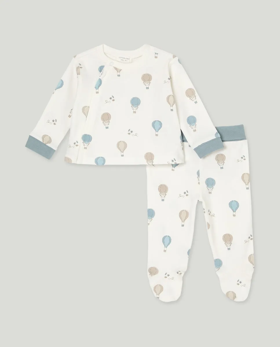 Длинная пижама с узором для малышей на молнии Cotton Juice, синий
Длинная пижама с узором для малышей на молнии Cotton Juice, синий