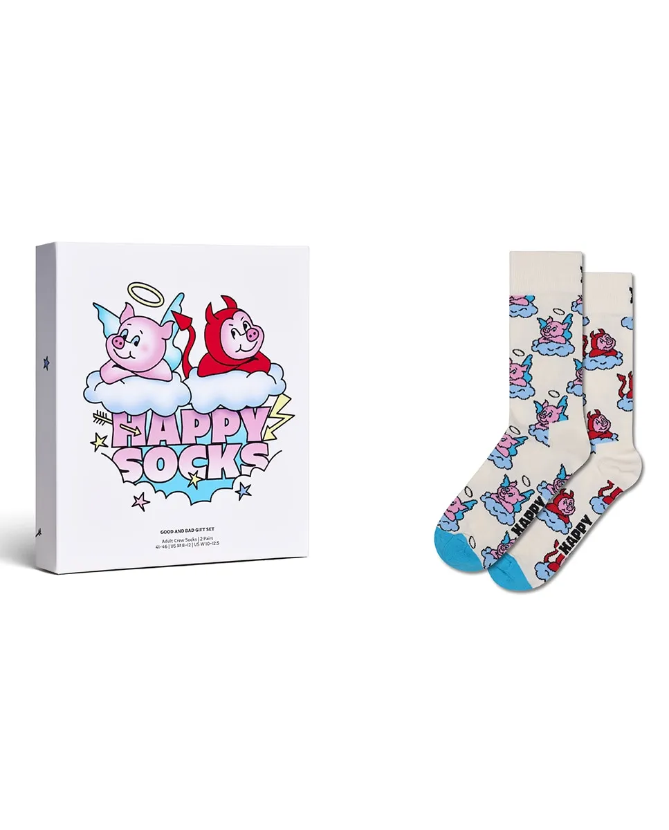 Носки хороший поросенок - плохой поросенок Happy Socks, белый
Носки хороший поросенок - плохой поросенок Happy Socks, белый