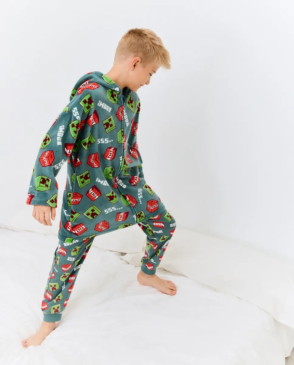 Детский халат с принтом Minecraft Cotton Juice, зеленый
Детский халат с принтом Minecraft Cotton Juice, зеленый