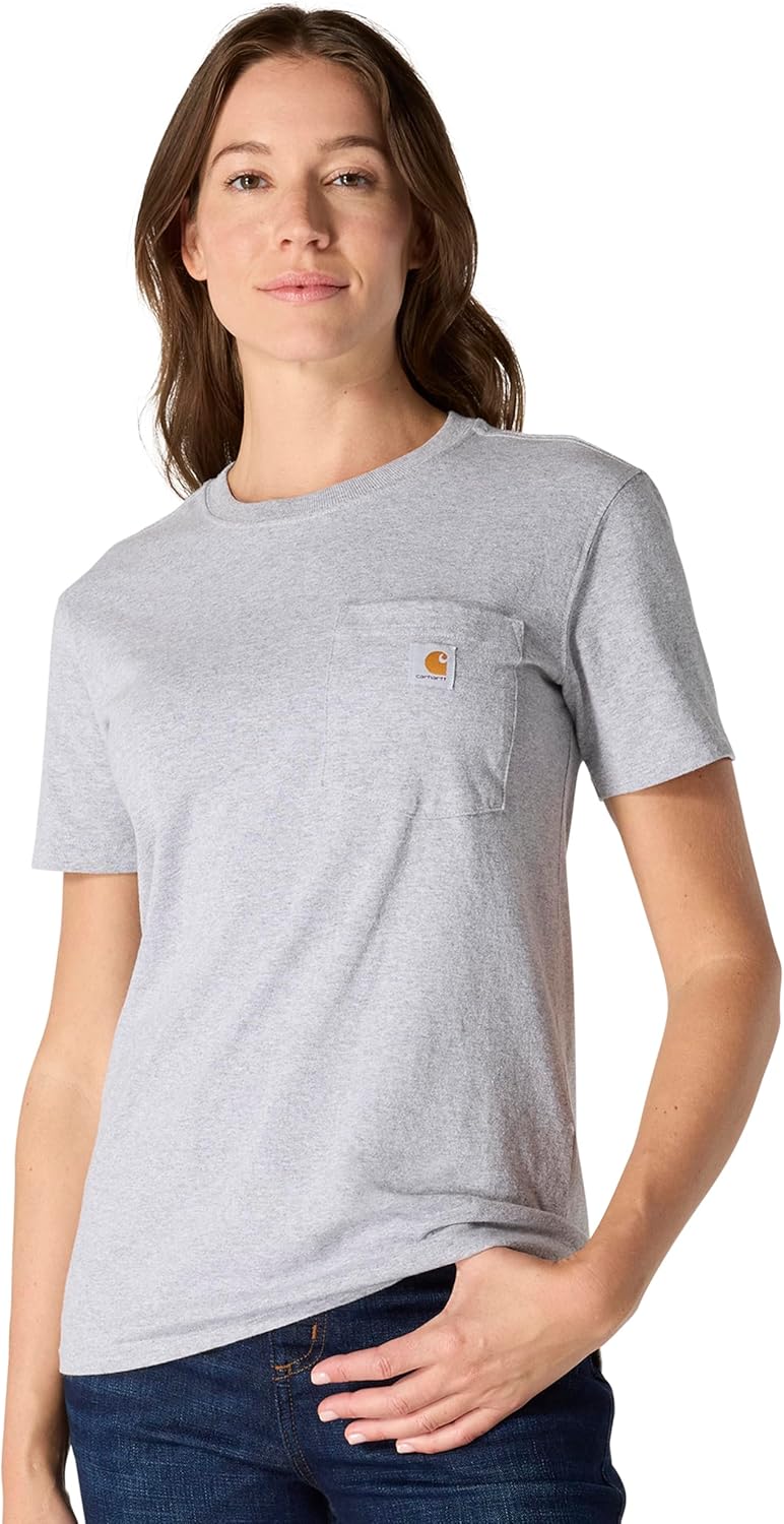 Carhartt женская футболка с карманом, свободный крой, плотная ткань, короткий рукав, Heather Gray
Carhartt женская футболка с карманом, свободный крой, плотная ткань, короткий рукав, Heather Gray