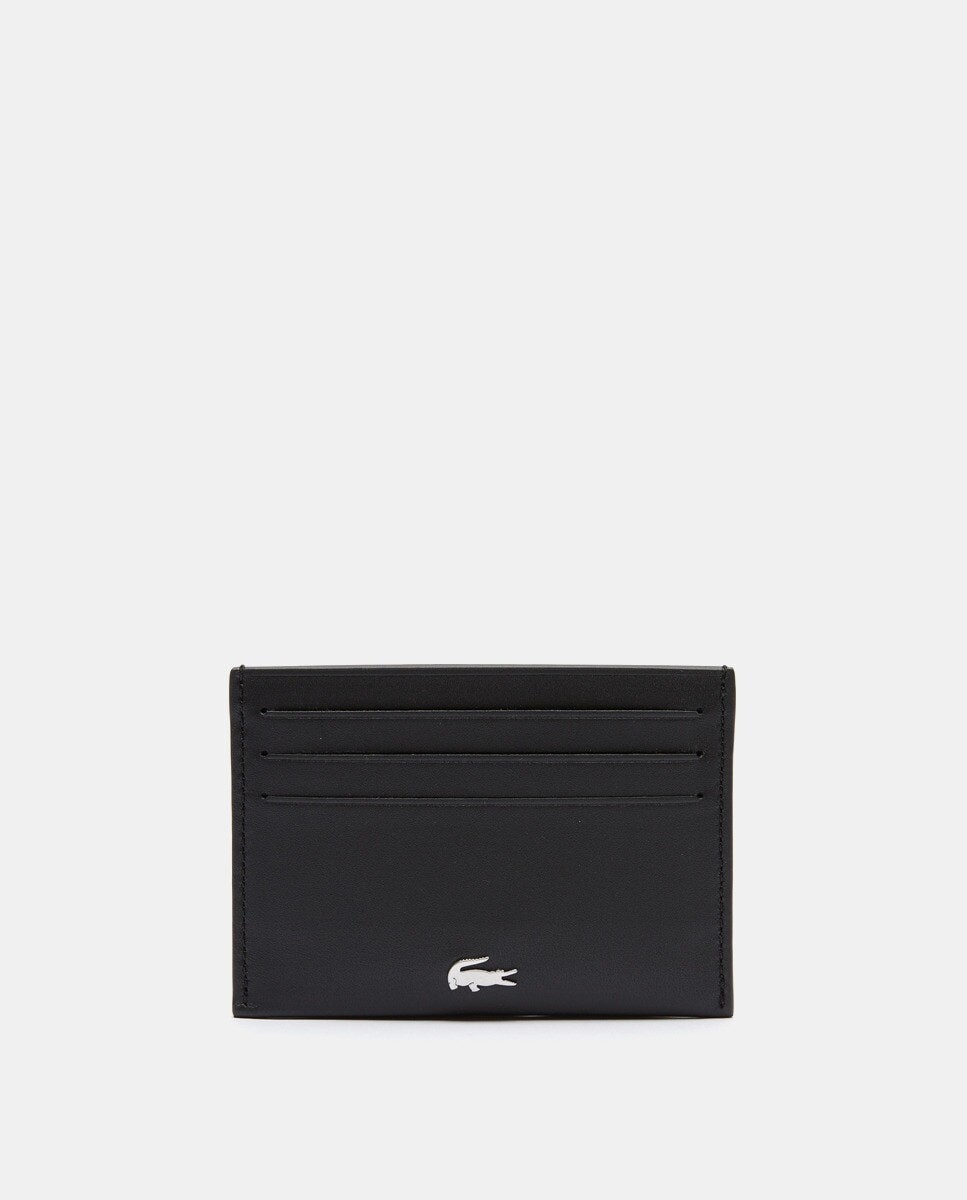 Визитница из черной кожи с верхним отделением Lacoste, черный
Визитница из черной кожи с верхним отделением Lacoste, черный