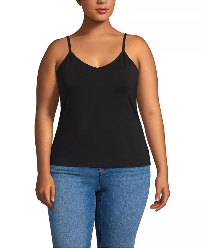 Женская охлаждающая майка больших размеров с V-образным вырезом Lands' End, черный
Женская охлаждающая майка больших размеров с V-образным вырезом Lands' End, черный