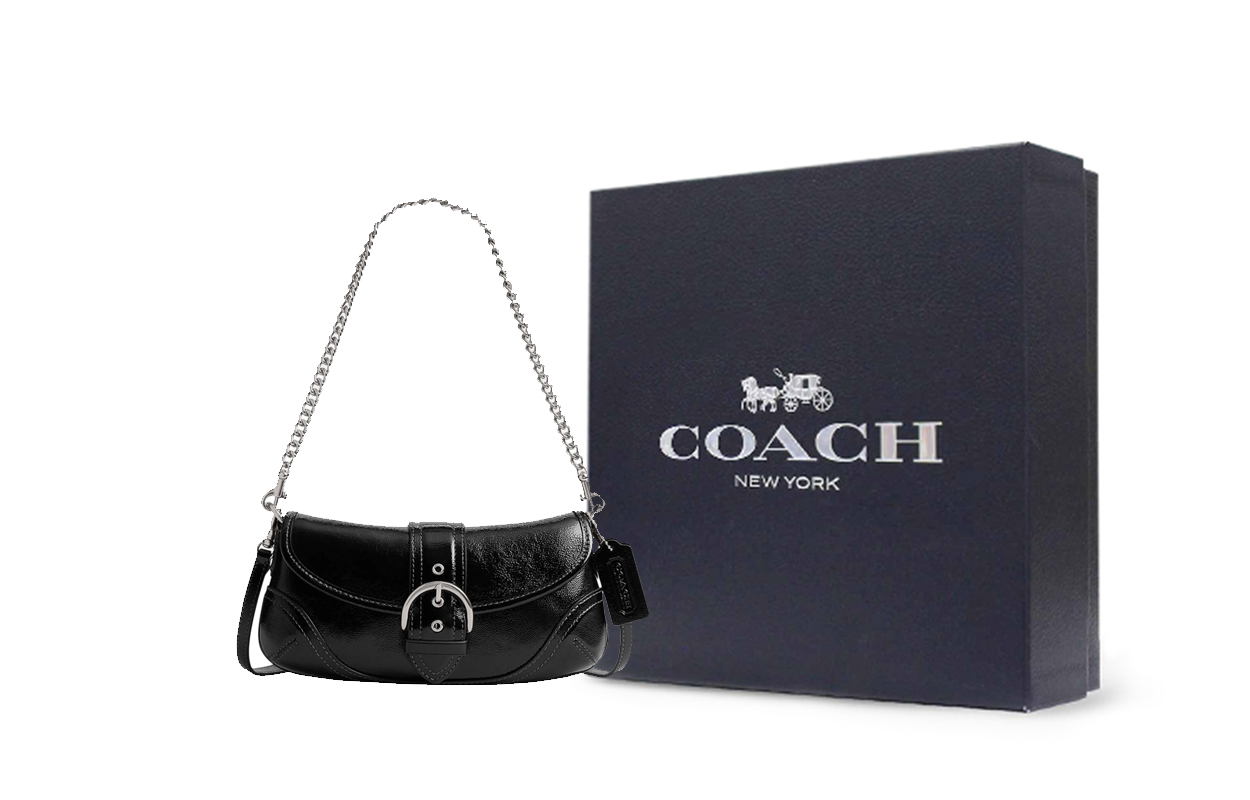 COACH Сумка через плечо из лаковой кожи среднего размера
COACH Сумка через плечо из лаковой кожи среднего размера
