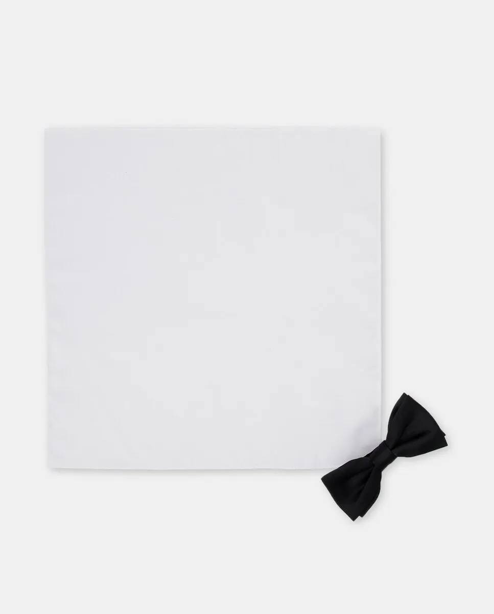 Комплект из простого галстука-бабочки и белого носового платка Dustin, черный
Комплект из простого галстука-бабочки и белого носового платка Dustin, черный