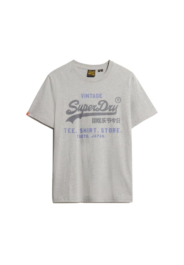 Футболка - футболка vi heritage casual tee хлопок круглый вырез логотип однотонная Superdry., серый 
Футболка - футболка vi heritage casual tee хлопок круглый вырез логотип однотонная Superdry., серый