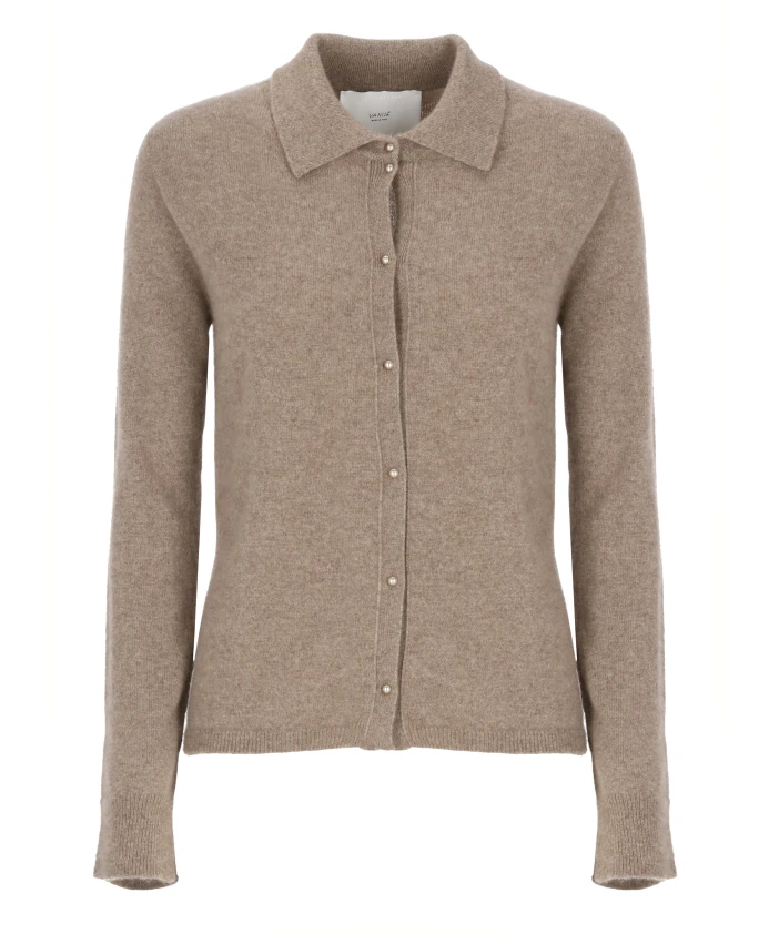 Коричневый кашемировый кардиган с воротником Vanisã, коричневый
Коричневый кашемировый кардиган с воротником Vanisã, коричневый