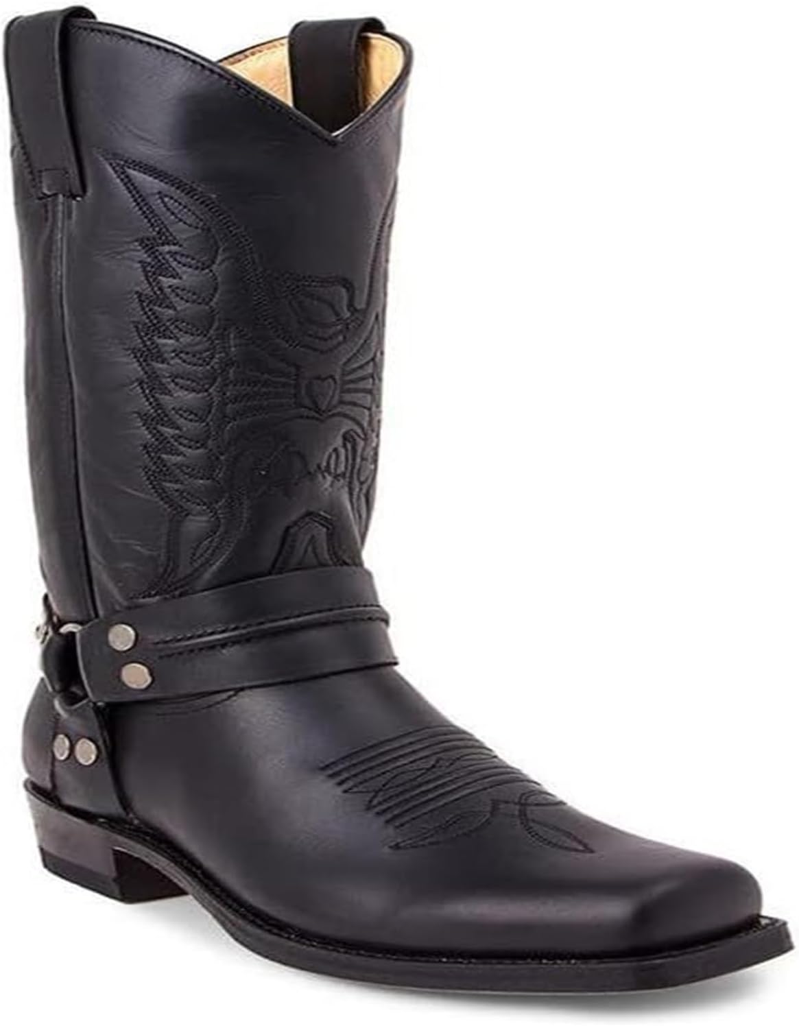 Мужские винтажные ковбойские сапоги в западном стиле, квадратный носок, массивный каблук, средняя голень, противоскользящие, прочные сапоги, удобные мужские плоские сапоги, мужские охотничьи западные сапоги Generic, черный
Мужские винтажные ковбойские сапоги в западном стиле, квадратный носок, массивный каблук, средняя голень, противоскользящие, прочные сапоги, удобные мужские плоские сапоги, мужские охотничьи западные сапоги Generic, черный