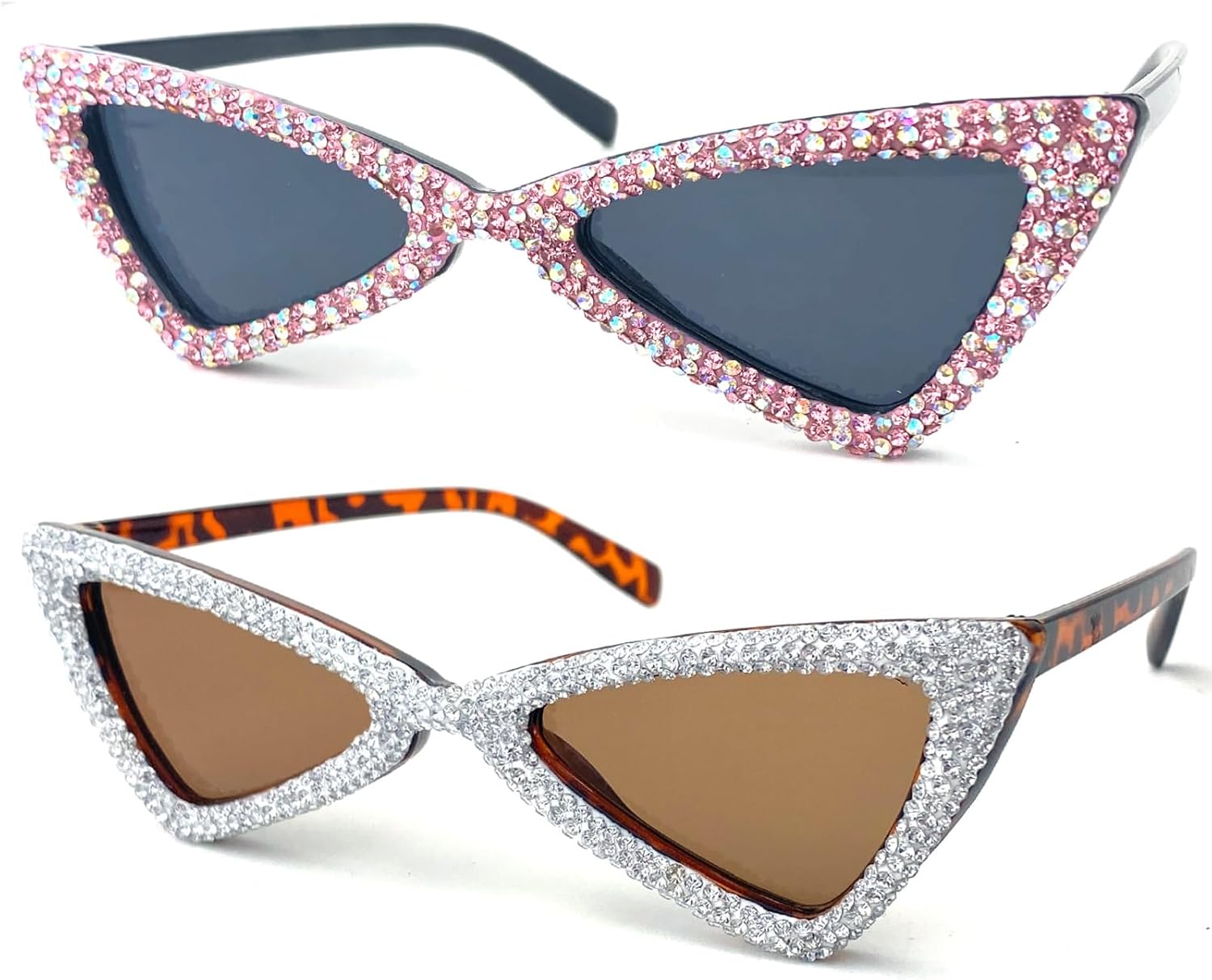 Солнцезащитные очки-треугольники с бриллиантами для женщин, винтажные очки «кошачий глаз» со стразами, женская оправа с драгоценными камнями, аксессуар для костюмированной вечеринки mincl, 2pcs-black&leopard
Солнцезащитные очки-треугольники с бриллиантами для женщин, винтажные очки «кошачий глаз» со стразами, женская оправа с драгоценными камнями, аксессуар для костюмированной вечеринки mincl, 2pcs-black&leopard
