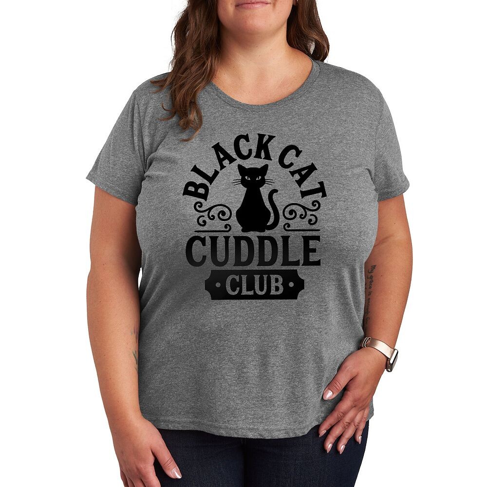 Плюс размер Черная футболка с рисунком Cat Cuddle Club Licensed Character, цвет Heather Gray
Плюс размер Черная футболка с рисунком Cat Cuddle Club Licensed Character, цвет Heather Gray