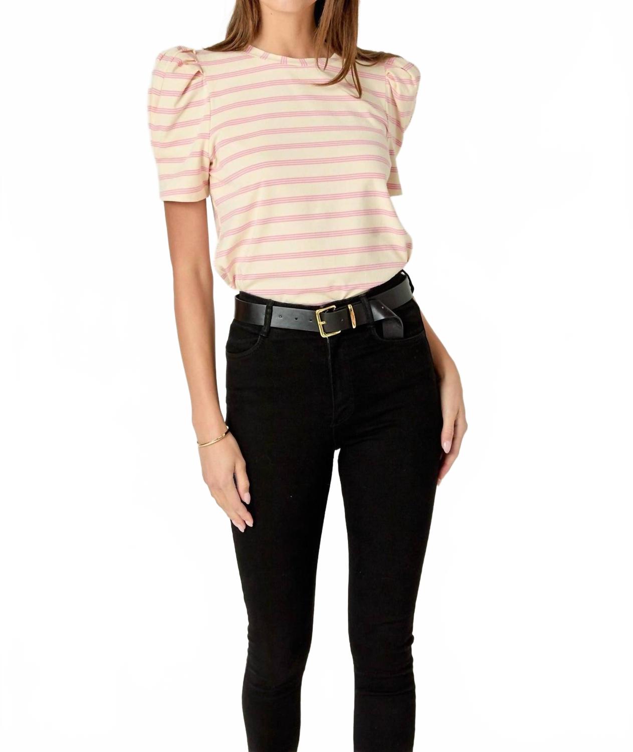 Пикси Трикс Топ с пышными рукавами в разноцветном исполнении English Factory, мультиколор 
Пикси Трикс Топ с пышными рукавами в разноцветном исполнении English Factory, мультиколор