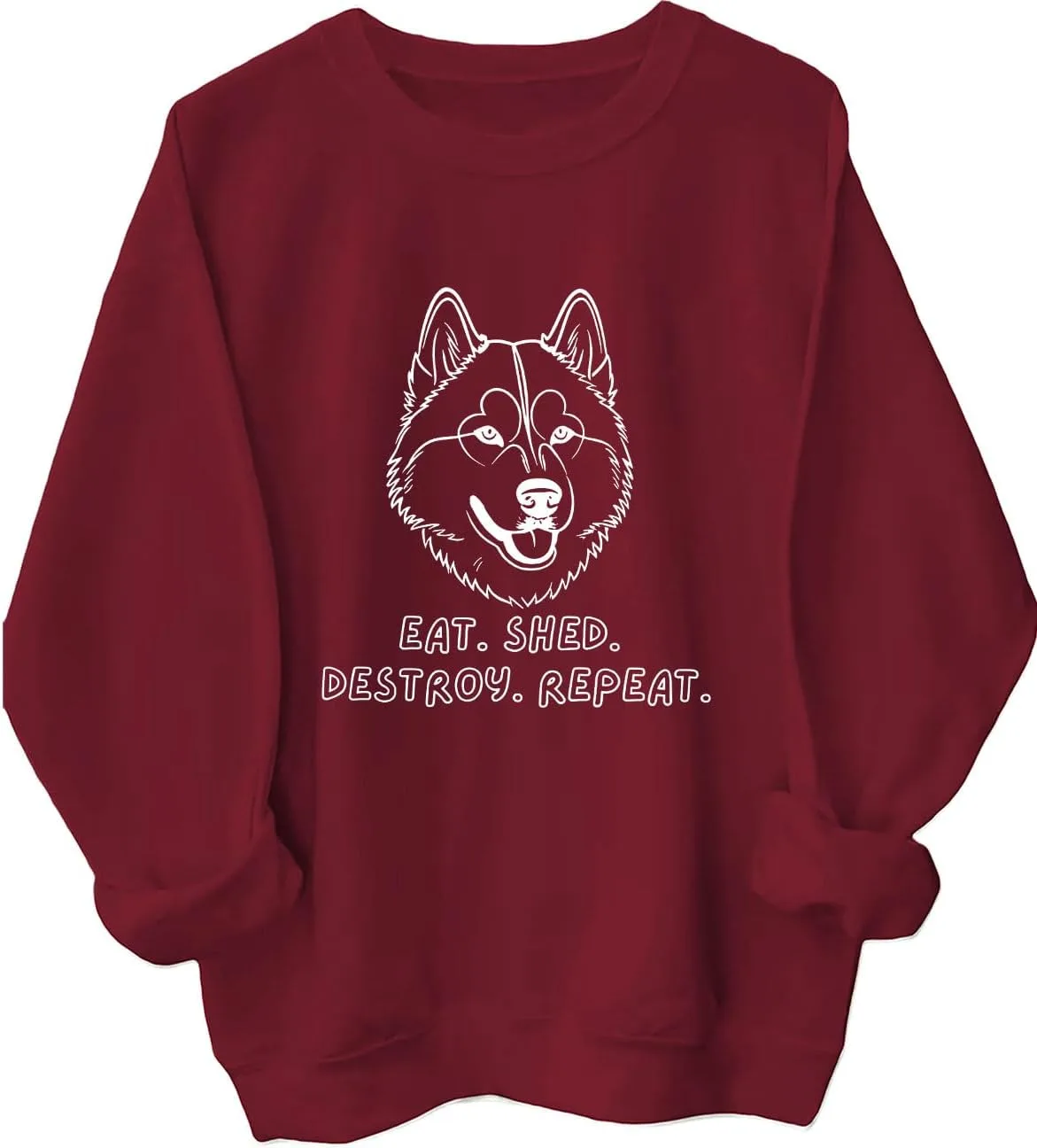 Толстовка Siberian Husky с принтом Eat Shed Destroy Repeat Batclock
Толстовка Siberian Husky с принтом Eat Shed Destroy Repeat Batclock