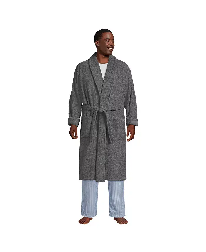 Халат турецкий махровый до середины икры для высоких и полных Lands' End, серый
Халат турецкий махровый до середины икры для высоких и полных Lands' End, серый