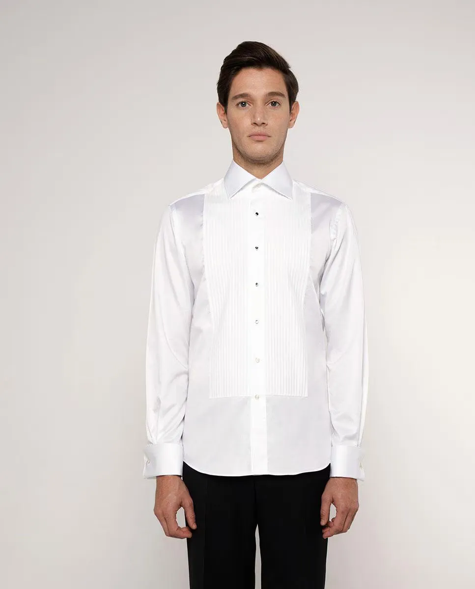 Мужская хлопковая рубашка-смокинг Mirto, белый 
Мужская хлопковая рубашка-смокинг Mirto, белый