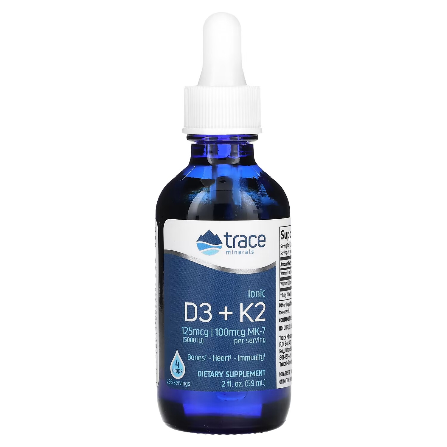 Добавка Trace Minerals Ionic D3 + K2, 59 мл
Добавка Trace Minerals Ionic D3 + K2, 59 мл