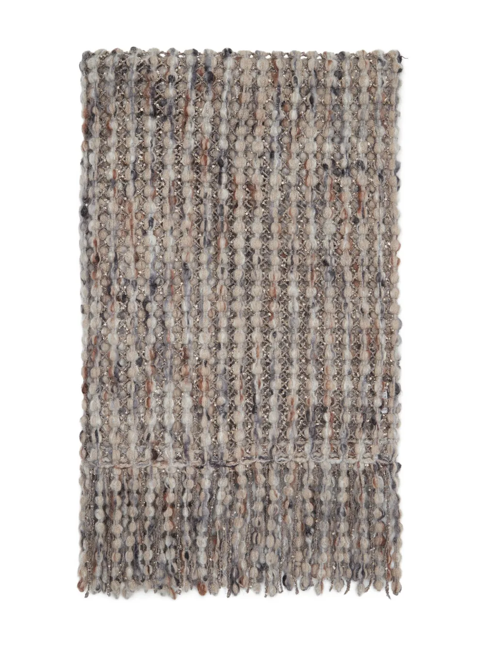 Шарф с эффектом металлик Brunello Cucinelli, серый
Шарф с эффектом металлик Brunello Cucinelli, серый