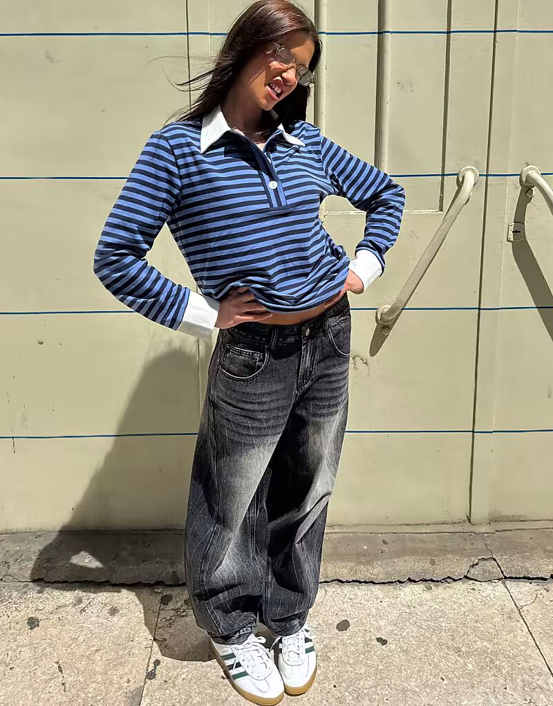 Джинсы Labelrail x Barbara Ines с эффектом потертости и рваными краями серого цвета
Джинсы Labelrail x Barbara Ines с эффектом потертости и рваными краями серого цвета