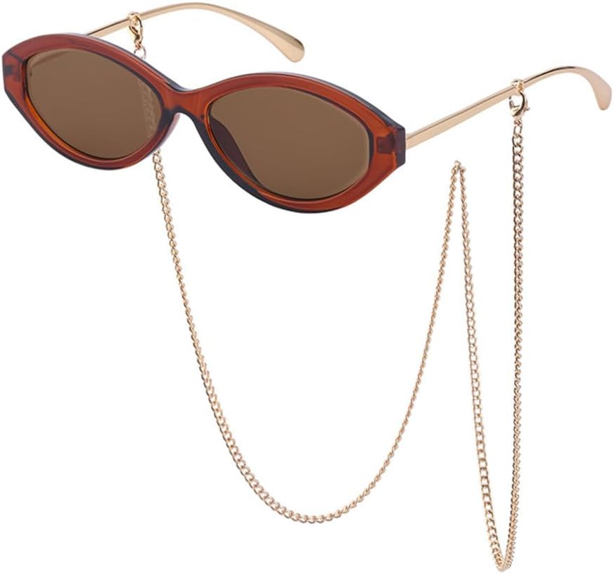 MUTYNE Модные солнцезащитные очки с тонкими дужками, маленькой овальной оправой, женские солнцезащитные очки с цепочкой, популярные женские очки с защитой от УФ-излучения UV400, C3
MUTYNE Модные солнцезащитные очки с тонкими дужками, маленькой овальной оправой, женские солнцезащитные очки с цепочкой, популярные женские очки с защитой от УФ-излучения UV400, C3