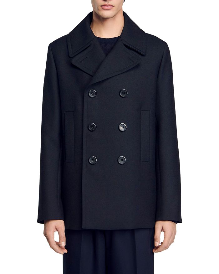 Двубортное пальто Peacoat Sandro, синий
Двубортное пальто Peacoat Sandro, синий