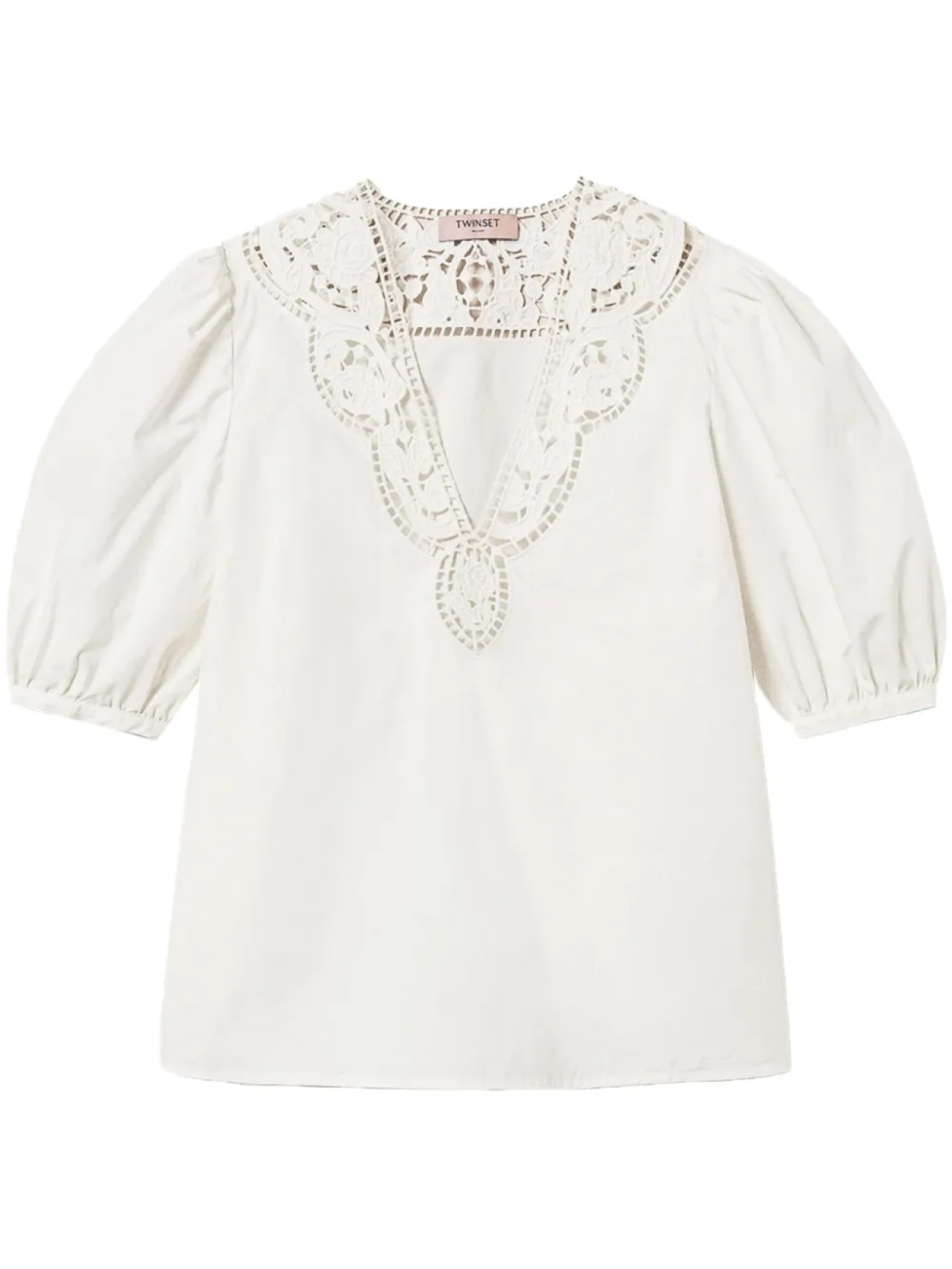 Блузка с вышивкой ришелье TWINSET, белый
Блузка с вышивкой ришелье TWINSET, белый