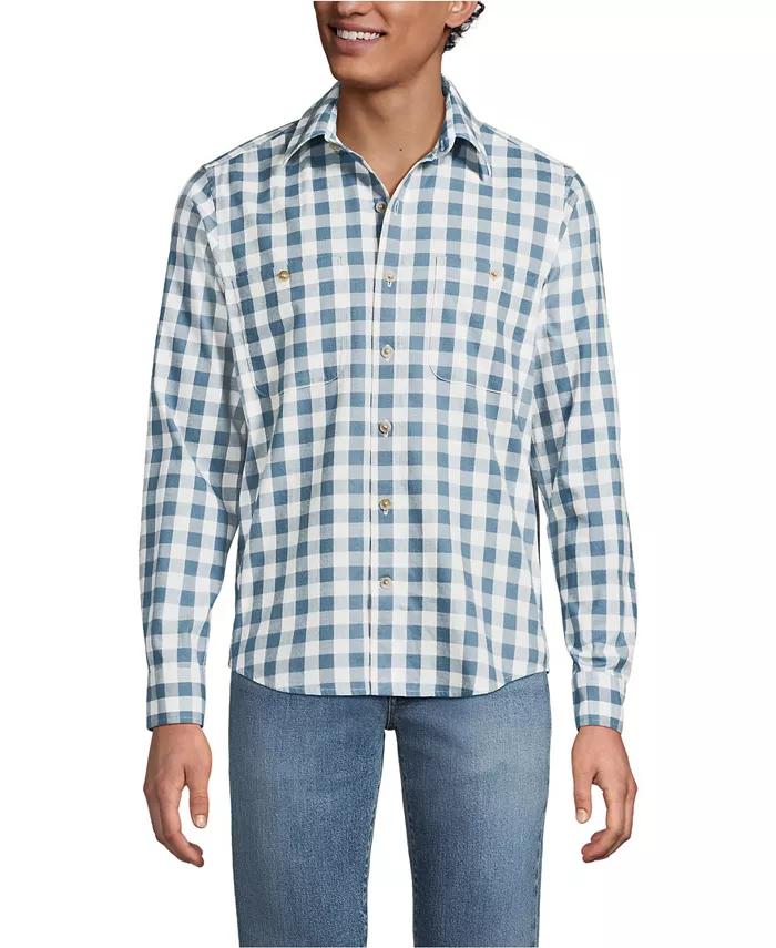 Мужская легкая прибрежная фланелевая рубашка Lands' End, синий
Мужская легкая прибрежная фланелевая рубашка Lands' End, синий